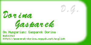 dorina gasparek business card